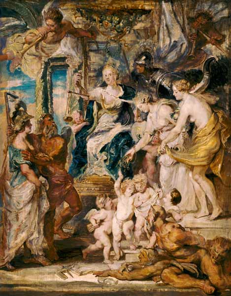 The happy government of the queen outline to the Medici cycle. from Peter Paul Rubens