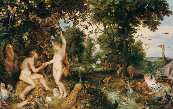 Adam and Eve in Worthy Paradise from Peter Paul Rubens