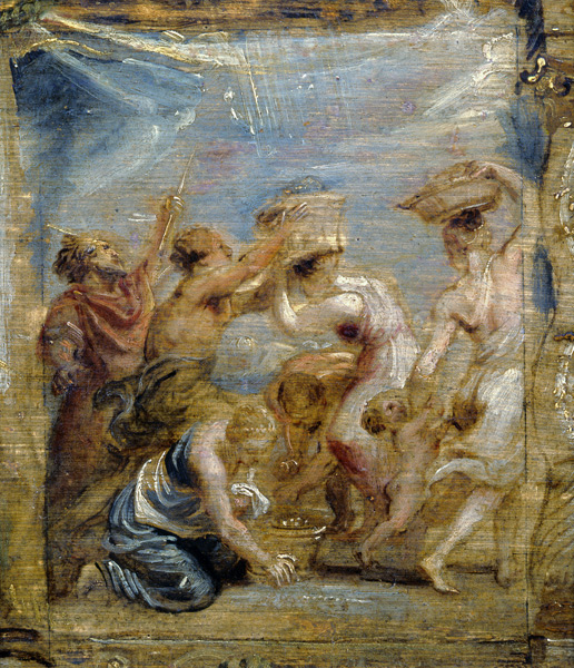 Israelites gathering manna, c.1626-28 (oil on wood ) from Peter Paul Rubens