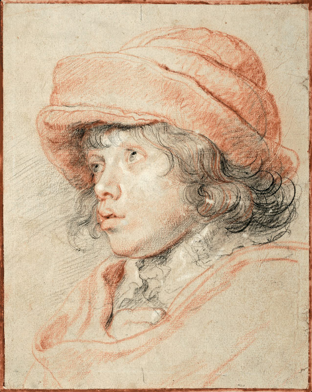 Rubens's Son Nicolaas Wearing a Red Felt Cap from Peter Paul Rubens