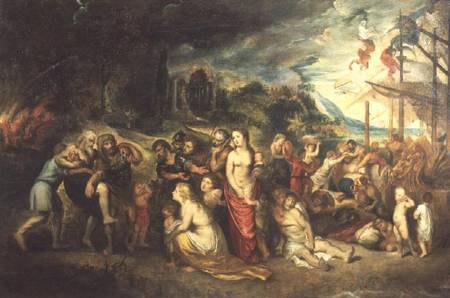 Aeneas prepares to lead the Trojans into exile from Peter Paul Rubens