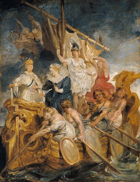 From the Medici cycle: The handing over of the reign to the dauphin (of age- from Peter Paul Rubens