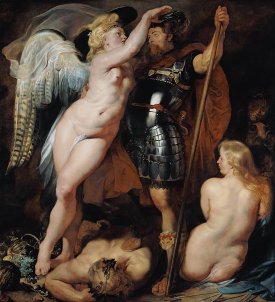 The coronation of the virtue hero from Peter Paul Rubens