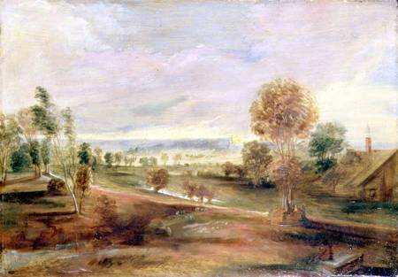 Landscape with Farm Buildings: Sunset from Peter Paul Rubens