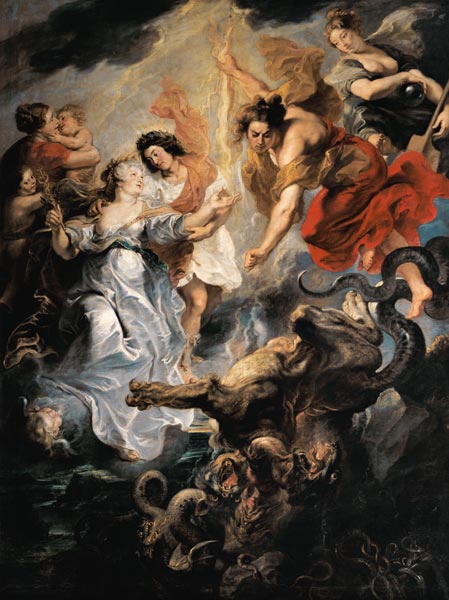 Medici cycle: The reconciliation of the queen with her son, 15-12-1621 from Peter Paul Rubens