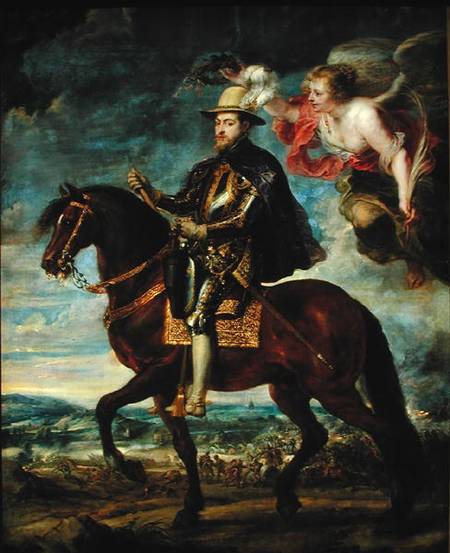 Philip II (1527-98) Crowned by Victory from Peter Paul Rubens