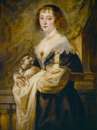 Portrait of a lady with a little dog. from Peter Paul Rubens