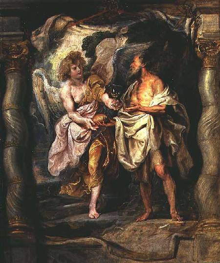 The Prophet Elijah and the Angel in the Wilderness from Peter Paul Rubens