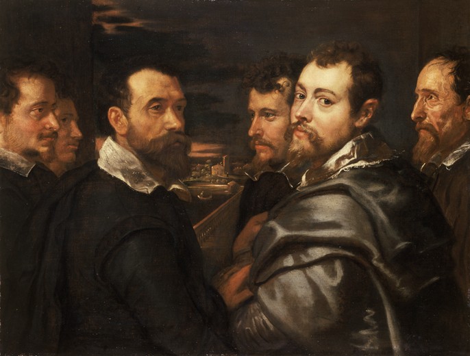 Self-Portrait in a Circle of Friends from Mantua from Peter Paul Rubens