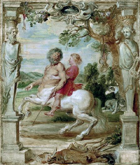 Achilles educated by the centaur Chiron