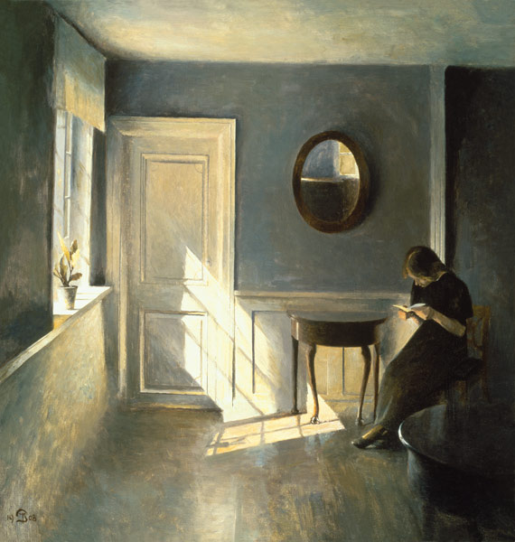 Girl Reading a Letter in an Interior - Peter Vilhelm Ilsted as art ...