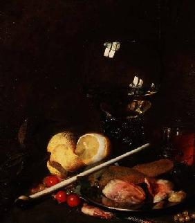 Still Life with Roemer, Lemons and a Pipe