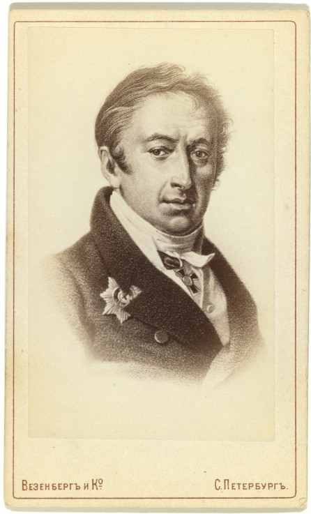 Portrait of the author and Historian Nikolay M. Karamzin (1766-1826) from P.F. Borel