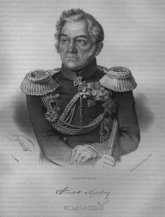 Portrait of Admiral Mikhail Lazarev (1788-1851) from P.F. Borel