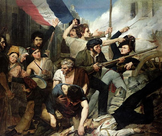 Scene of the 1830 Revolution from Philibert Rouviere