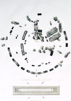 Ground plan of Stonehenge, engraved by James Basire, from Sir Richard Colt Hoare's 'The History of A