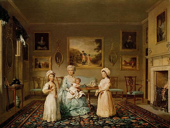 Mrs Congreve and her children in their London drawing room from Philip Reinagle