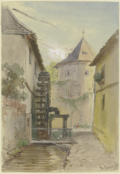 Gässchen mit Rückseite einer Mühle from Philipp Rumpf