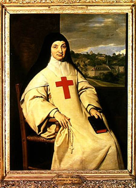 Mother Angelique Arnauld (1591-1661) Abbess of Port-Royal from Philippe de Champaigne