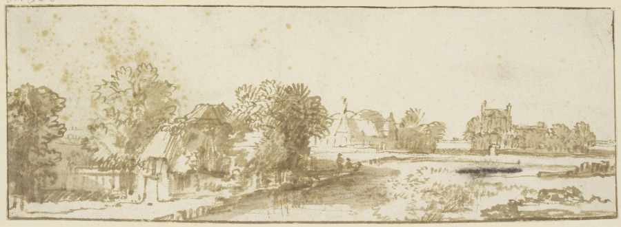 Landscape with village from Philips Koninck