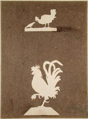 Farmyard birds (collage on paper) from Phillip Otto Runge
