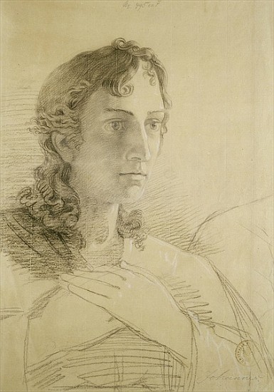 Head and hands of St. John, 1806 (chalk and charcoal on paper) from Phillip Otto Runge