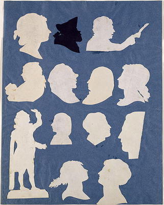 Study of Profiles and an Orator (collage on paper) from Phillip Otto Runge