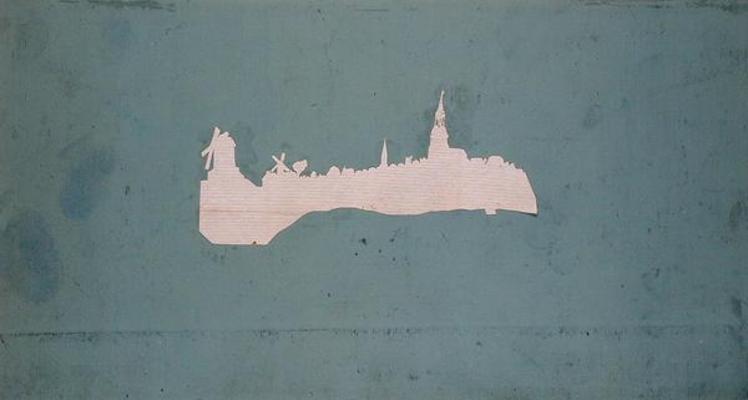 View of Hamburg (collage on paper) from Phillip Otto Runge