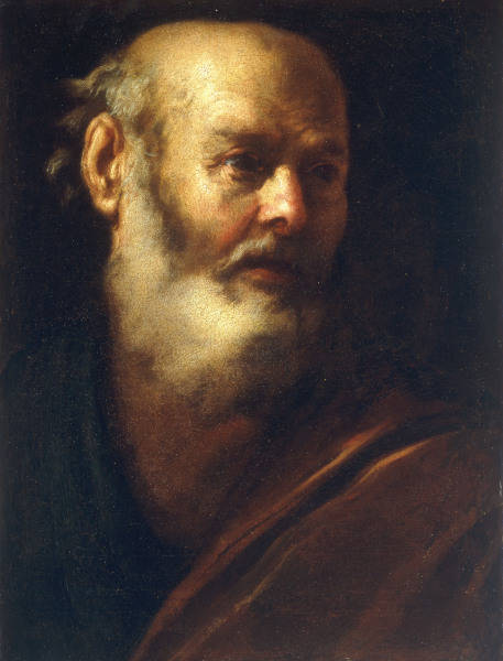 Head of Apostle /Paint.ascr.to Mola/ C17 from Pier Francesco Mola