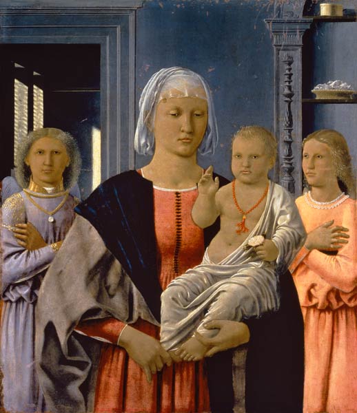 Madonna of Senigallia with Child and Two Angels, c.1470 (tempera on panel) from Piero della Francesca