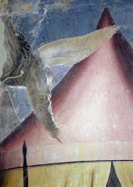 The Dream of Constantine, detail of the angel, from the True Cross Cycle from Piero della Francesca