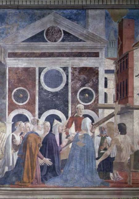 The Legend of the True Cross, detail of the verification from Piero della Francesca