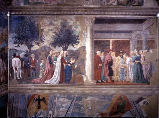 The Queen of Sheba Worshipping the Wood of the True Cross and The Reception of the Queen of Sheba by from Piero della Francesca