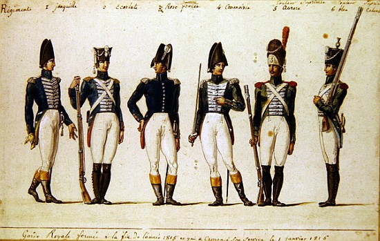 French Royal Guard from Pierre Antoine Lesueur