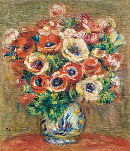 Anemones in a Vase from Pierre-Auguste Renoir