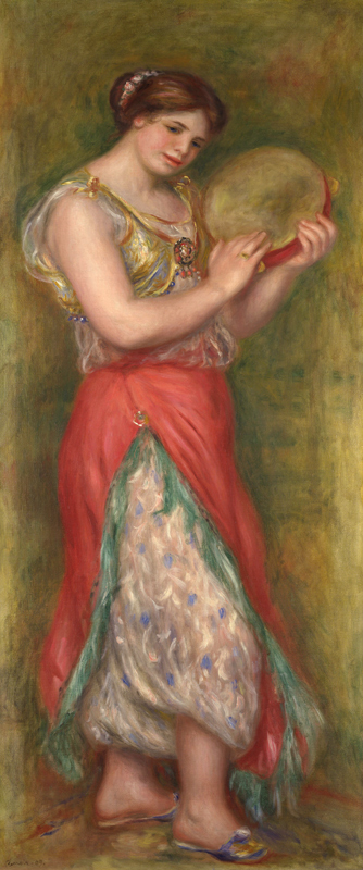 Dancing Girl with Tambourine from Pierre-Auguste Renoir