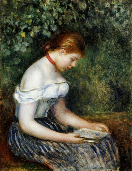 Die Lesende (Sitzendes junges Mädchen) from Pierre-Auguste Renoir