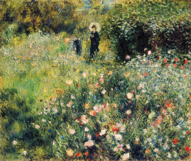 Woman with Parasol in a Garden from Pierre-Auguste Renoir