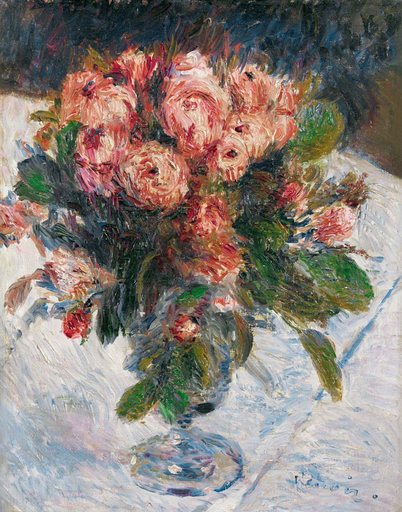 Moss Roses from Pierre-Auguste Renoir