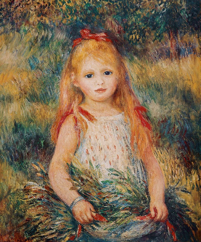Little Girl Carrying Flowers, or The Little Gleaner from Pierre-Auguste Renoir