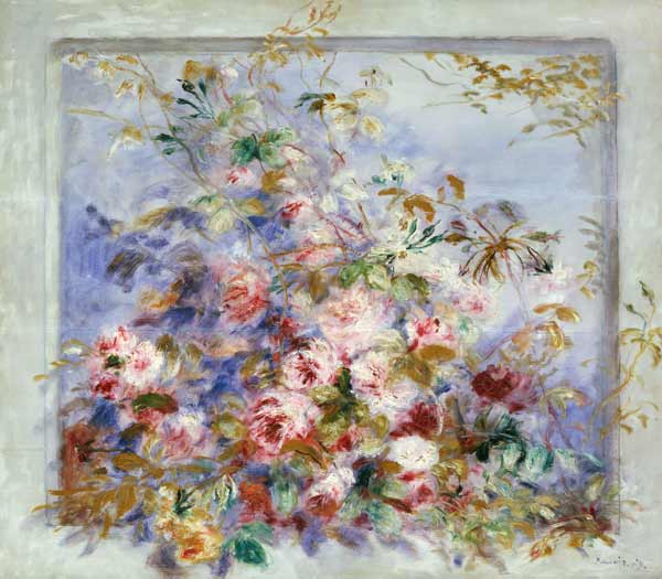 Roses in a Window from Pierre-Auguste Renoir