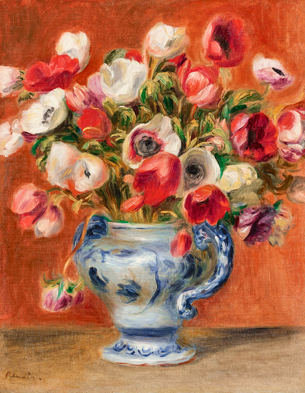 Vase D''Anemones from Pierre-Auguste Renoir