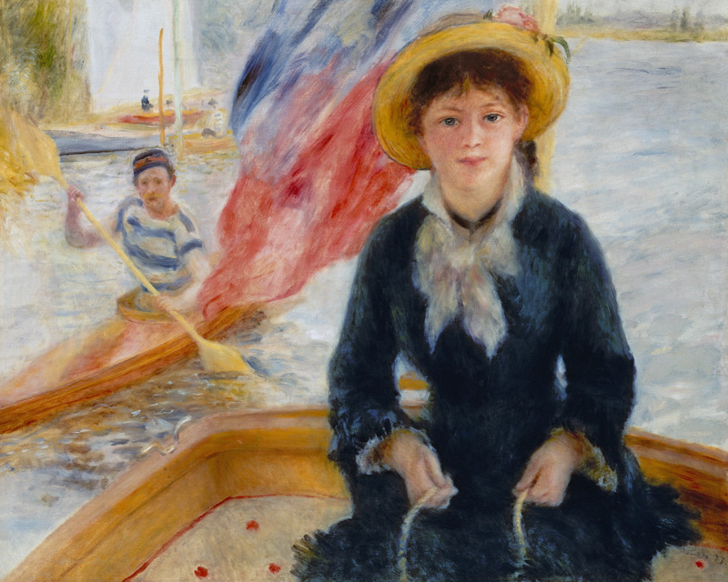 Woman in Boat with Canoeist from Pierre-Auguste Renoir