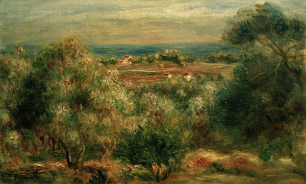 A.Renoir,Blick von Haut-Cagnes aufs Meer from Pierre-Auguste Renoir