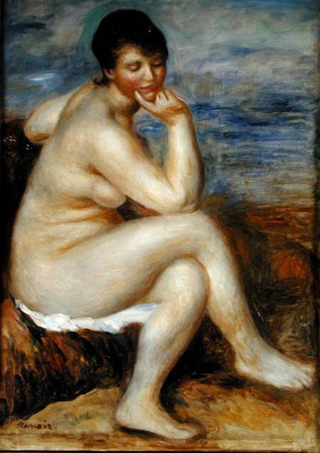 Bather Seated on a Rock from Pierre-Auguste Renoir
