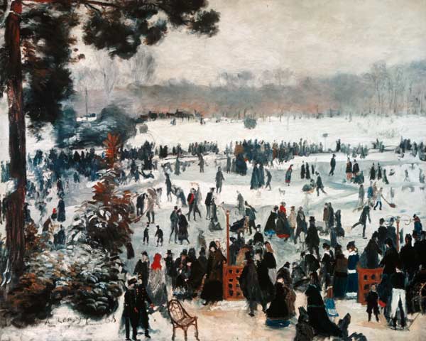 Winter pleasure in the Bois de Boulogne from Pierre-Auguste Renoir