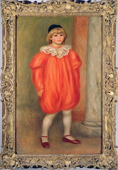 Claude Renoir in a clown costume from Pierre-Auguste Renoir