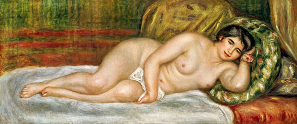 Female Nude Lying on a Bed from Pierre-Auguste Renoir