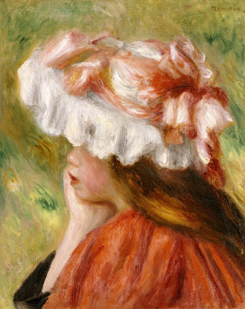 Head Of A Young Girl In A Red Hat from Pierre-Auguste Renoir