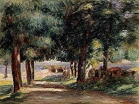 Landscape, way under trees from Pierre-Auguste Renoir